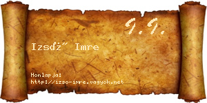 Izsó Imre névjegykártya